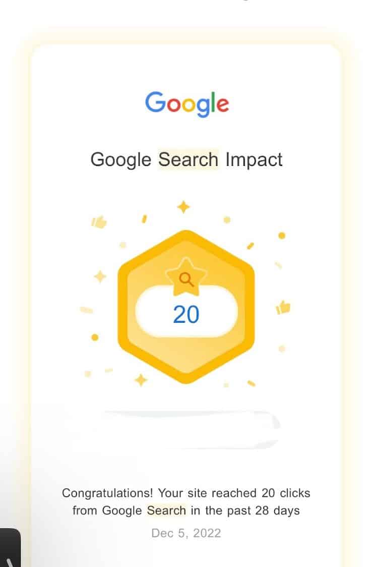 Google Search Impact - Mikayla Taylor 20 Clicks 28 Days
